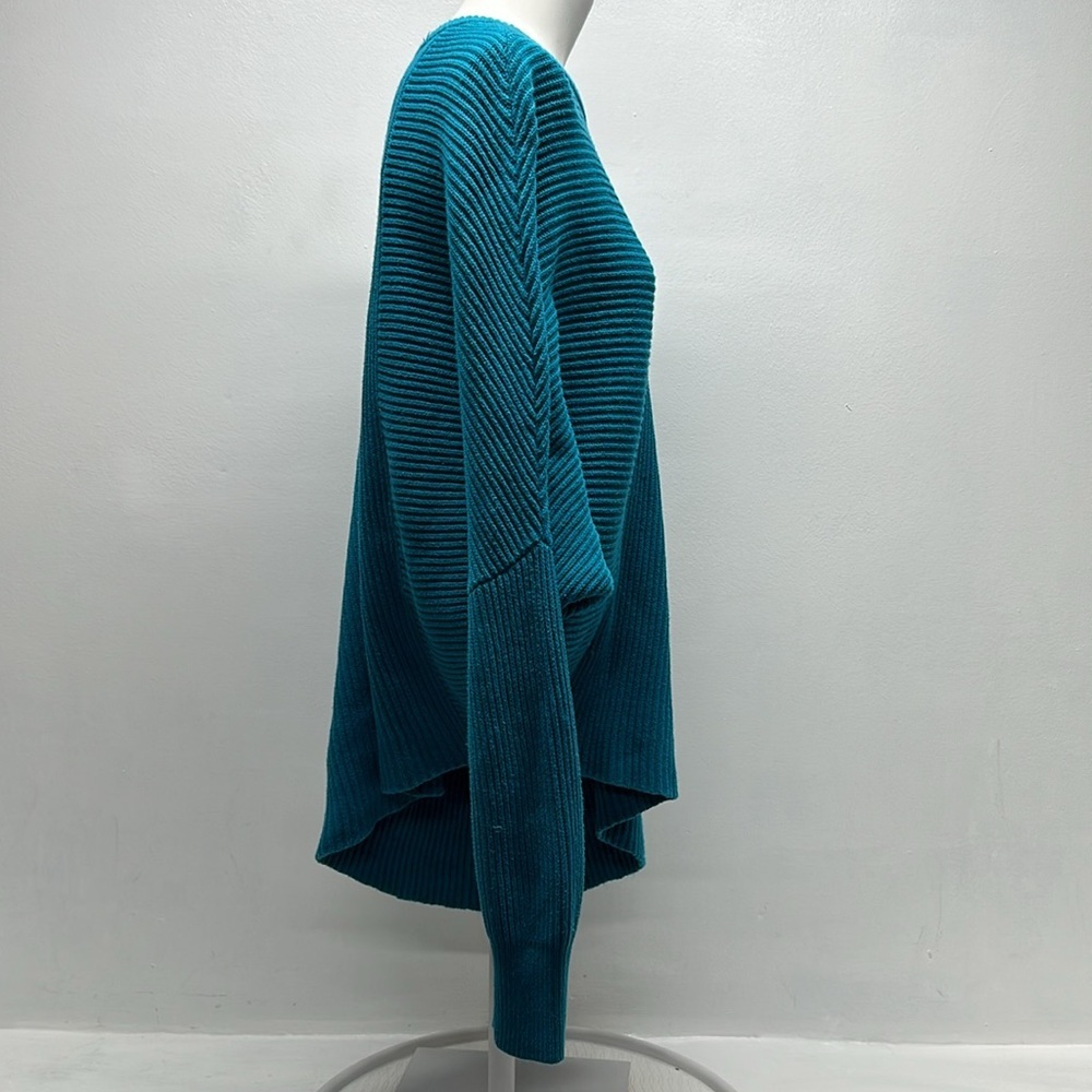 Free People Teal Crew Neck Sweater - Picture 3 of 9